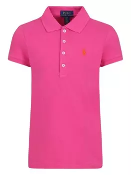 Рубашка-поло из пике POLO RALPH LAUREN KIDS, розовый