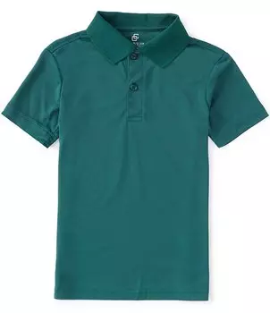Рубашка-поло из пике с короткими рукавами для больших мальчиков Class Club 8–20, зеленый