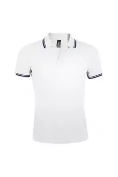 Рубашка поло из пике с короткими рукавами Pasadena SOL'S, белый