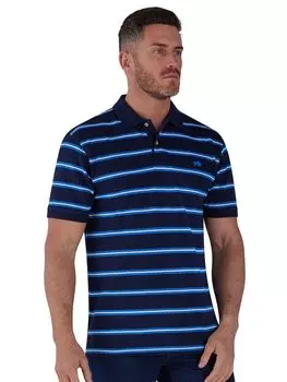 Рубашка поло из пике с полосками Trio Raging Bull, синий