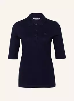 Рубашка-поло из пике с рукавами 3/4 LACOSTE, темно-синий