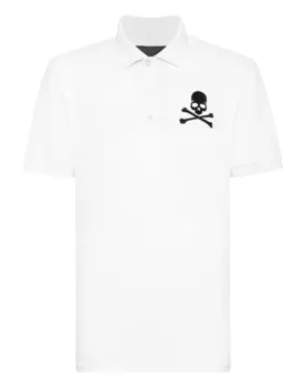 Рубашка-поло из пике SS Skull&Bones Philipp Plein, белый