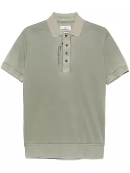 Рубашка-поло из пике Vivienne Westwood, окрашенная в готовом виде, зеленый