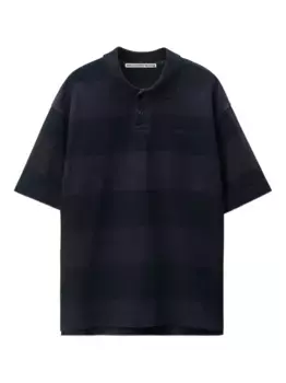 Рубашка-поло из пике в полоску Marina Alexander Wang, черный