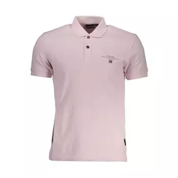 Рубашка-поло из розового хлопка Napapijri, розовый