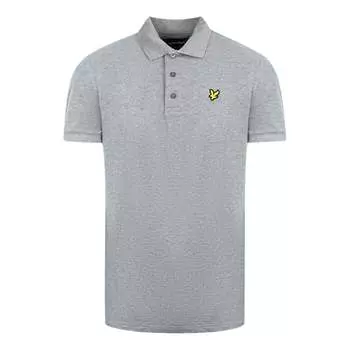Рубашка-Поло из серой ткани Lyle & Scott, серый