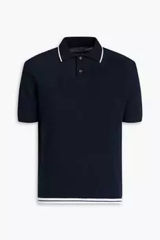 Рубашка-поло из смесового хлопка JACQUEMUS, нави