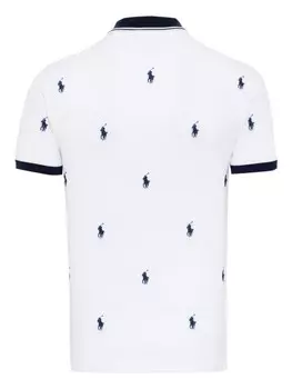 Рубашка-поло из смесового хлопка Polo Pony Polo Ralph Lauren, белый