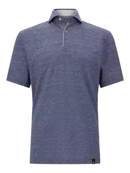 Рубашка поло из смесового льна Boggi Milano, синий