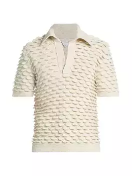 Рубашка поло из смесовой шерсти Bottega Veneta, цвет dove