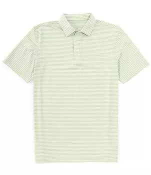 Рубашка-поло из стрейча с короткими рукавами Southern Tide Brrr°eeze Beattie Stripe Performance, зеленый