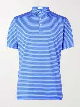 Рубашка-поло из технического джерси в полоску Drum PETER MILLAR, синий