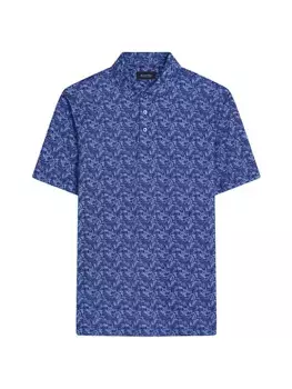 Рубашка поло из технического хлопка Ooohcotton Bugatchi, темно-синий