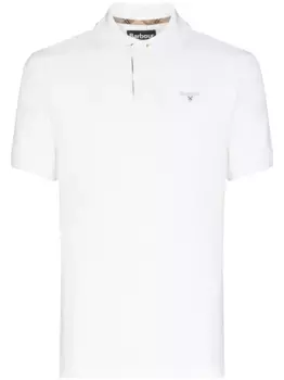 Рубашка-поло из ткани пике Barbour, белый