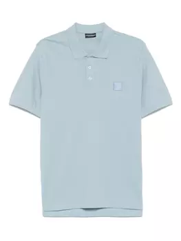 Рубашка поло из ткани пике Emporio Armani, синий