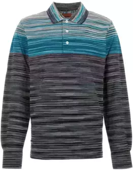 Рубашка поло из ткани пике Missoni, синий