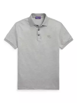Рубашка поло из ткани пике Ralph Lauren Purple Label, серый
