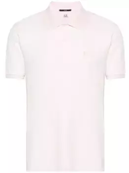 Рубашка поло из ткани пике с логотипом C.P. Company, розовый