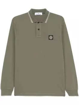 Рубашка поло из ткани пике Stone Island, зеленый