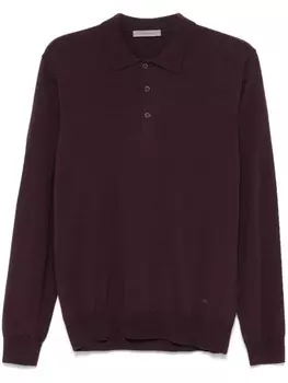 Рубашка поло из вирджинской шерсти Corneliani, фиолетовый