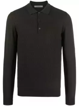 Рубашка поло из вирджинской шерсти Corneliani, зеленый
