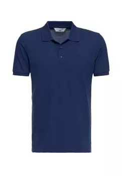 Рубашка-поло из высококачественного пике WAY OF GLORY, темно-синий