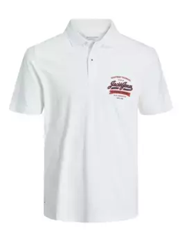 Рубашка-поло Jack & Jones для подростков "JJELOGO POLO SS 2 COL SS" Jack & Jones Junior, цвет Cloud Dancer
