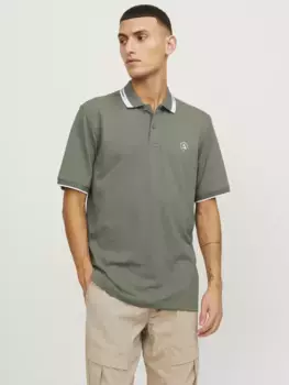 Рубашка-поло Jack & Jones "JCOHASS LOGO POLO SS LN", зеленый