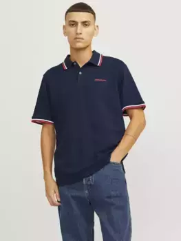 Рубашка-поло Jack & Jones "JJCAMPA POLO SS", синий