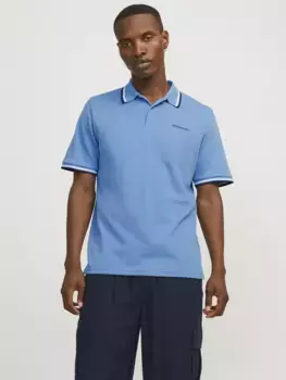 Рубашка-поло Jack & Jones "JJCAMPA POLO SS", цвет Pacific Coast