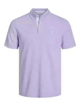 Рубашка-поло Jack & Jones "JJEPAULOS MAO POLO", цвет Purple Rose