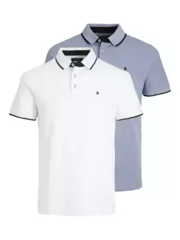 Рубашка-поло Jack & Jones "JJEPAULOS POLO SS 2PK MP NOOS", цвет Bright Cobalt