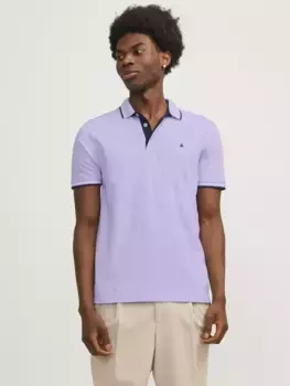 Рубашка-поло Jack & Jones "JJEPAULOS POLO SS NOOS", цвет Purple Rose