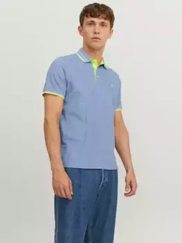Рубашка-поло Jack & Jones "JJEPAULOS POLO SS NOOS", цвет Bright Cobalt