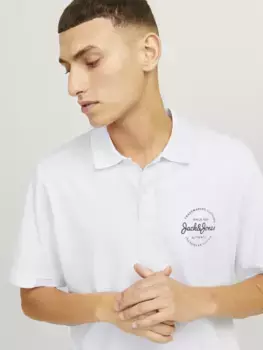 Рубашка-поло Jack & Jones "JJFOREST POLO SS", белый