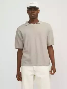 Рубашка-поло Jack & Jones "JORLINEN BLEND KNIT SS POLO SN", цвет Moonbeam