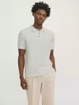 Рубашка-поло Jack & Jones "JPRBLUSANDRI KNIT POLO SN", цвет Cloud Dancer