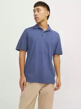 Рубашка-поло Jack & Jones "JPRCCWILLIAM WASH SS POLO SN", синий