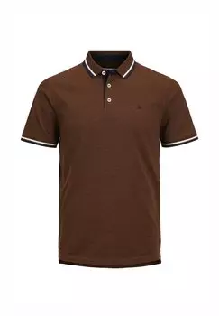 Рубашка-поло Jack & Jones, коричневый
