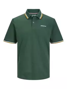 Рубашка-поло Jack & Jones PlusSize "JJCAMPA POLO SS PLS", зеленый