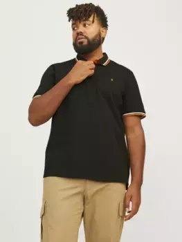 Рубашка-поло Jack & Jones PlusSize "JJEPAULOS POLO SS NOOS PLS", цвет Kombu Green