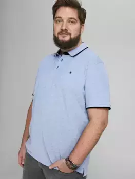 Рубашка-поло Jack & Jones PlusSize "JJEPAULOS POLO SS NOOS PLS", цвет Bright Cobalt