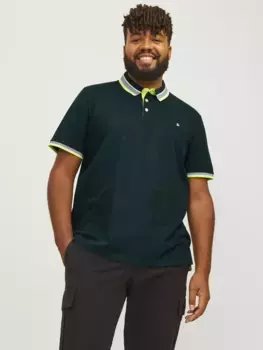 Рубашка-поло Jack & Jones PlusSize "JJEPAULOS POLO SS NOOS PLS", бирюзовый