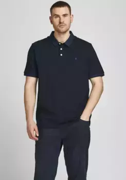 Рубашка-поло Jack & Jones PlusSize "Paulus Polo", до размера 6XL, синий