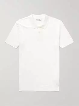 Рубашка поло Jarrett Slim Fit из хлопка и модала ORLEBAR BROWN, белый