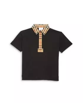 Рубашка-поло Johane Pique для мальчиков Burberry — Little Kid, Big Kid, черный