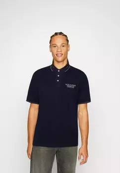 Рубашка-поло JPRBLUARCHIE Jack & Jones PREMIUM, темно-синий