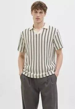 Рубашка поло JPRBLUHARRY SPLIT NECK Jack & Jones, бежевый