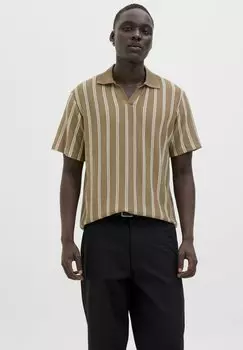 Рубашка поло JPRBLUHARRY SPLIT NECK Jack & Jones, коричневый