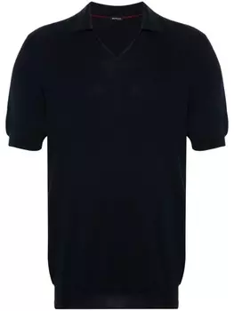 Рубашка-поло Kiton из тонкого хлопка, синий